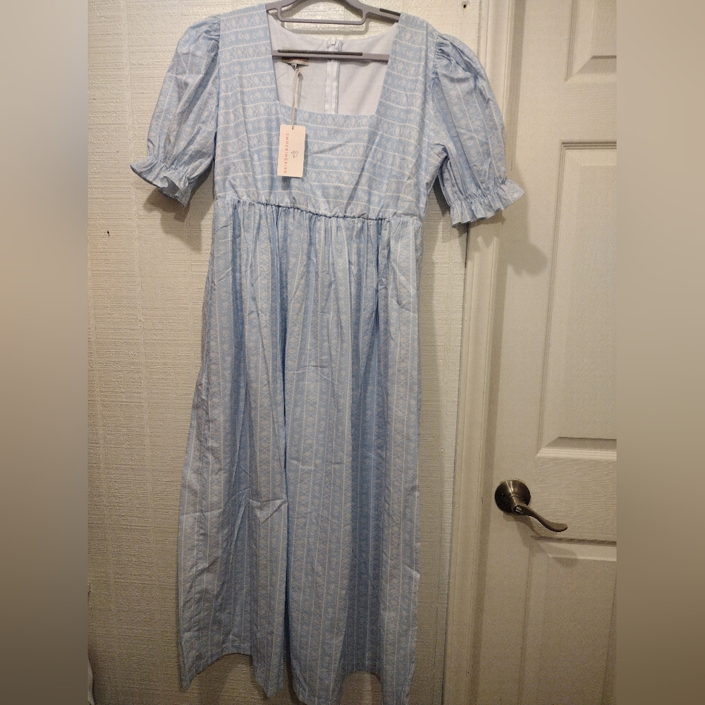 Smockingbird Blue Dress